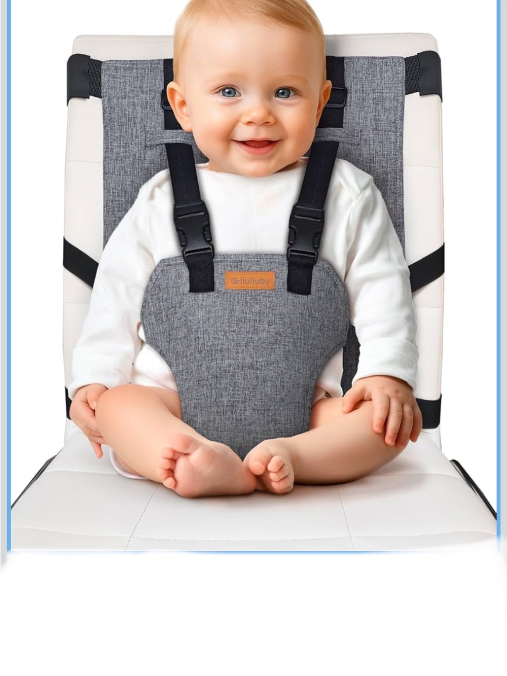Gray Baby Suspenders Travel Harness by